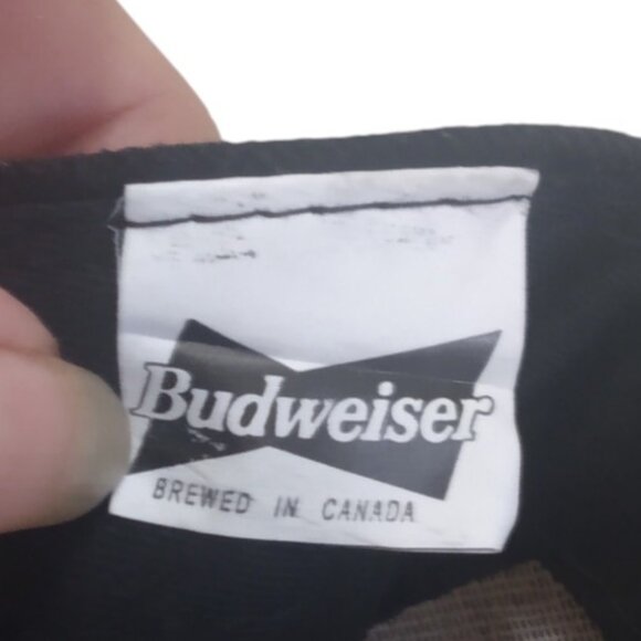 Vintage 90's Budweiser Racing-Strapback Hat-Bud Racing Proud Sponsor/Flag Logo - Picture 11 of 11
